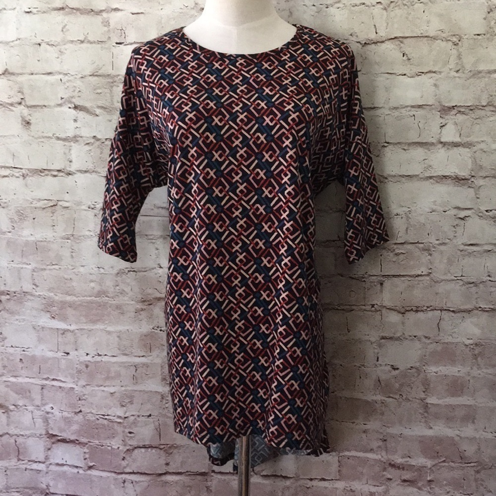 LuLaRoe IRMA Tunic Geometric Abstract Multicolor